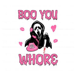funny boo you whore ghost face svg cutting digital file best graphic designs file