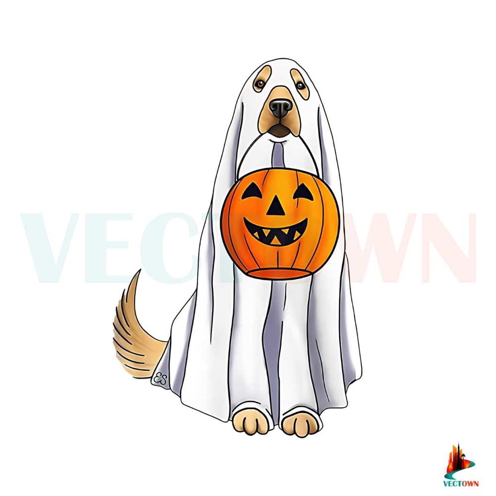 Funny Halloween Golden Retriever Dog PNG Sublimation.jpg