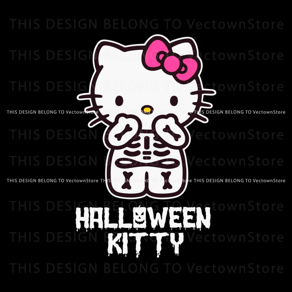 Funny Halloween Kitty Cat Skeleton SVG Cutting Digital File.jpg