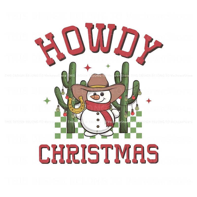 Funny Howdy Christmas Cactus PNG Sublimation Download.jpg