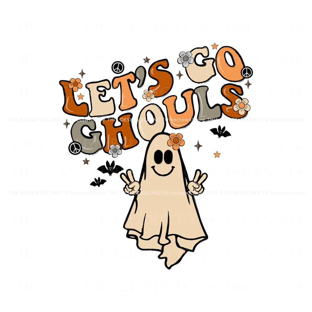 Funny Lets Go Ghouls Retro Halloween SVG Download.jpg