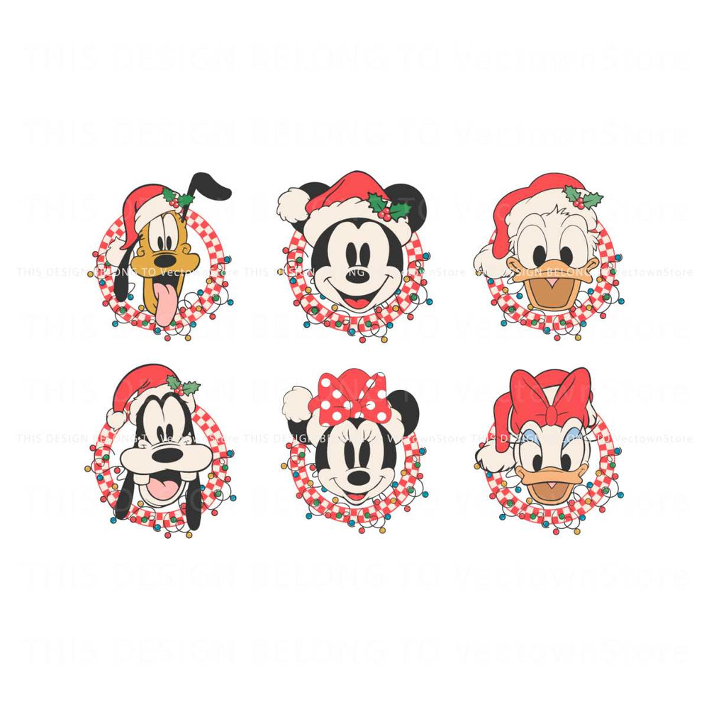 Funny Mickey and Friends Christmas Lights SVG Bundle.jpg