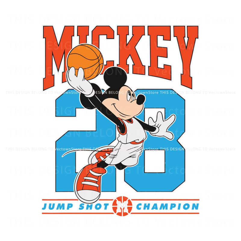 Funny Mickey Jump Shot Champion SVG Cutting Digital File.jpg