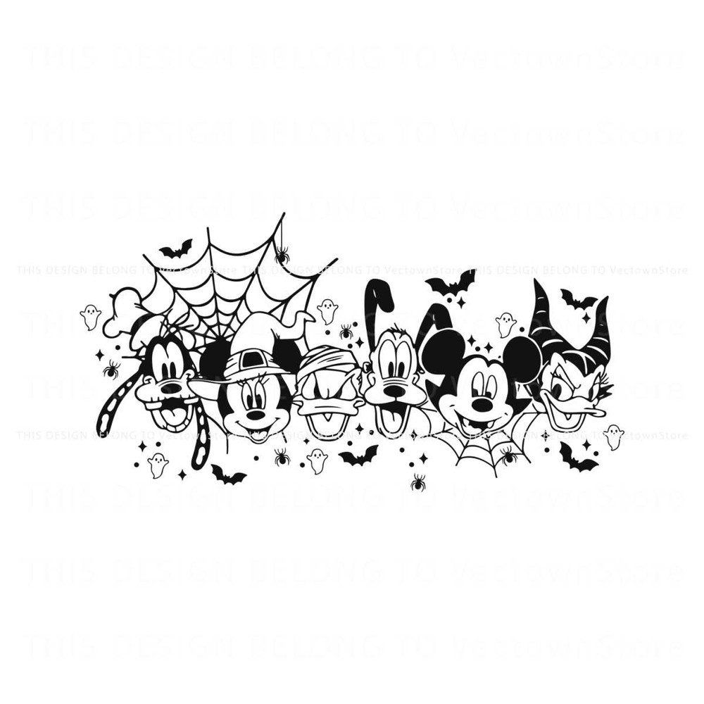 Funny Mickey Mouse And Friends SVG Graphic Design File.jpg