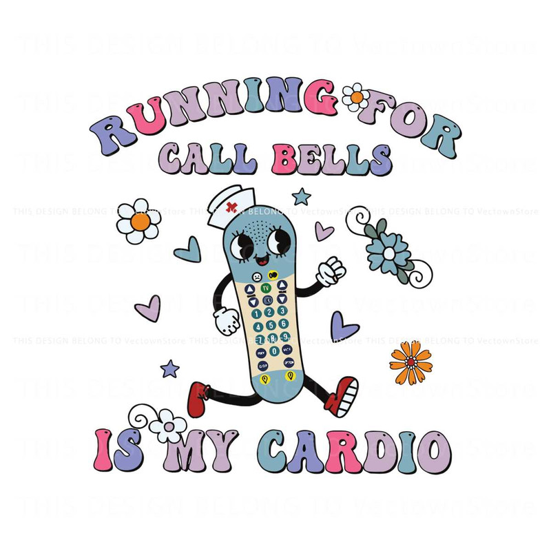 Funny Nurse Running For Call Bells SVG Graphic Design File.jpg
