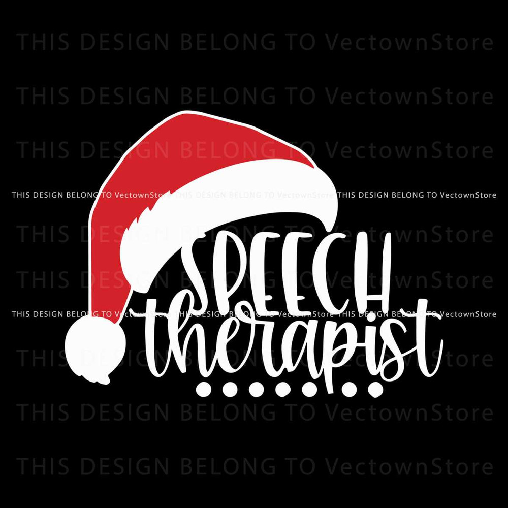 Funny Speech Therapist Christmas Hat SVG File For Cricut.jpg