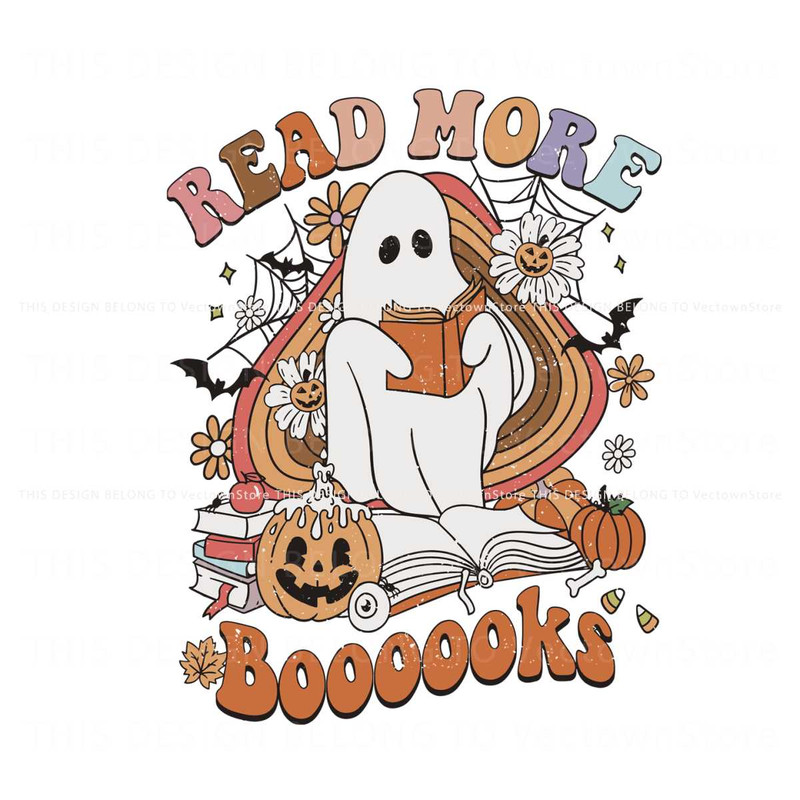 Ghost Read More Booooks SVG Graphic Design File.jpg