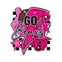 go bears football pink cheerleader svg graphic design file best graphic designs file