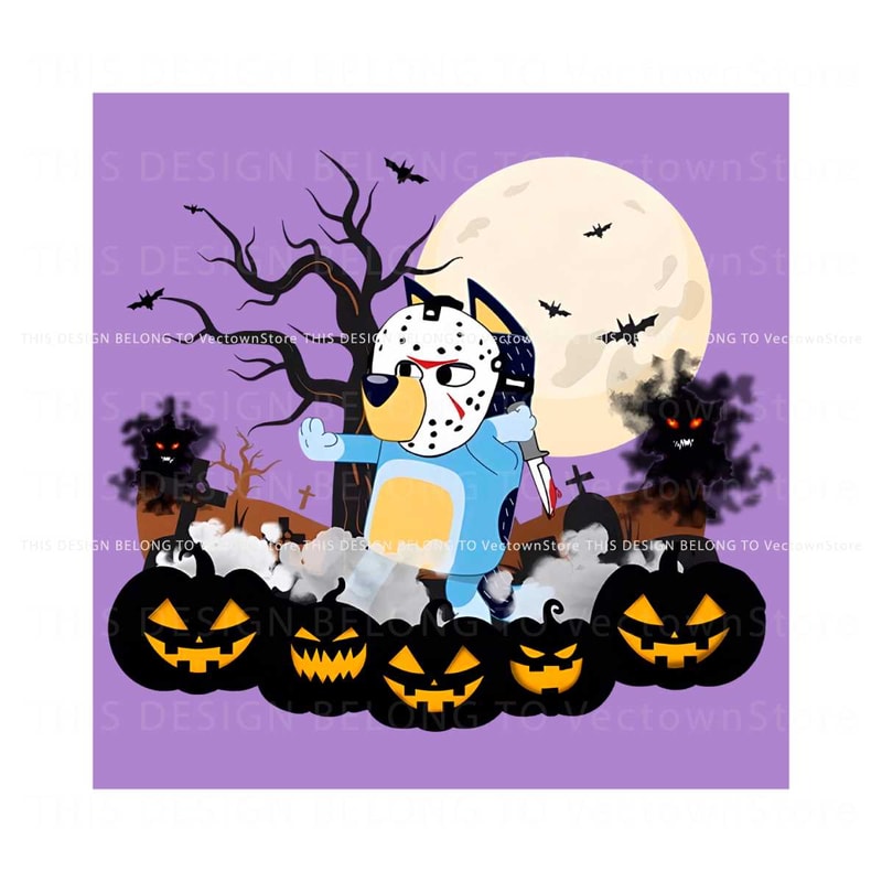 Halloween Black Pumpkin Bluey Killer PNG Download.jpg