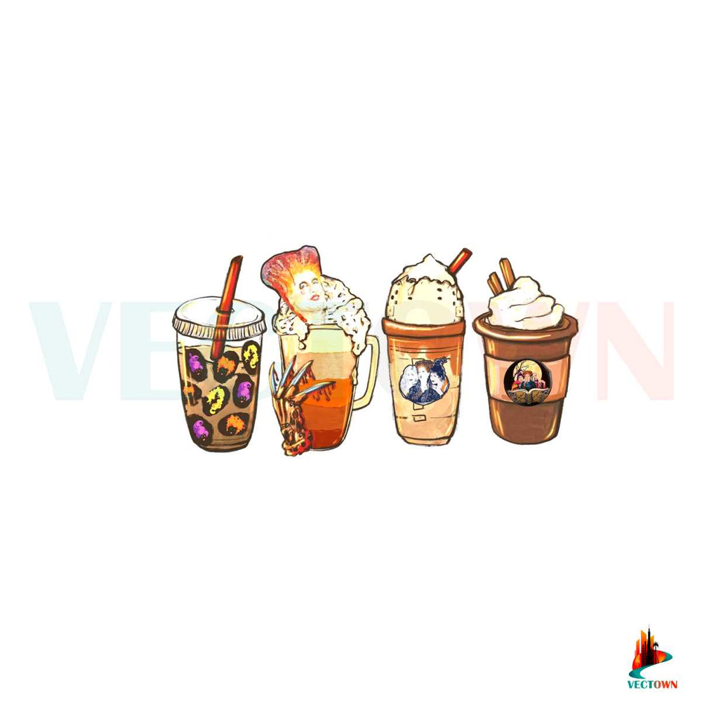 Halloween Coffee Love TShirt PNG Sublimation Designs.jpg