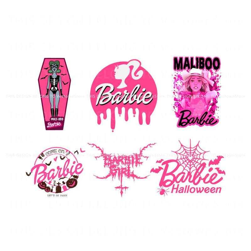 Halloween Come On Barbie Lets Go Party SVG PNG Bundle.jpg