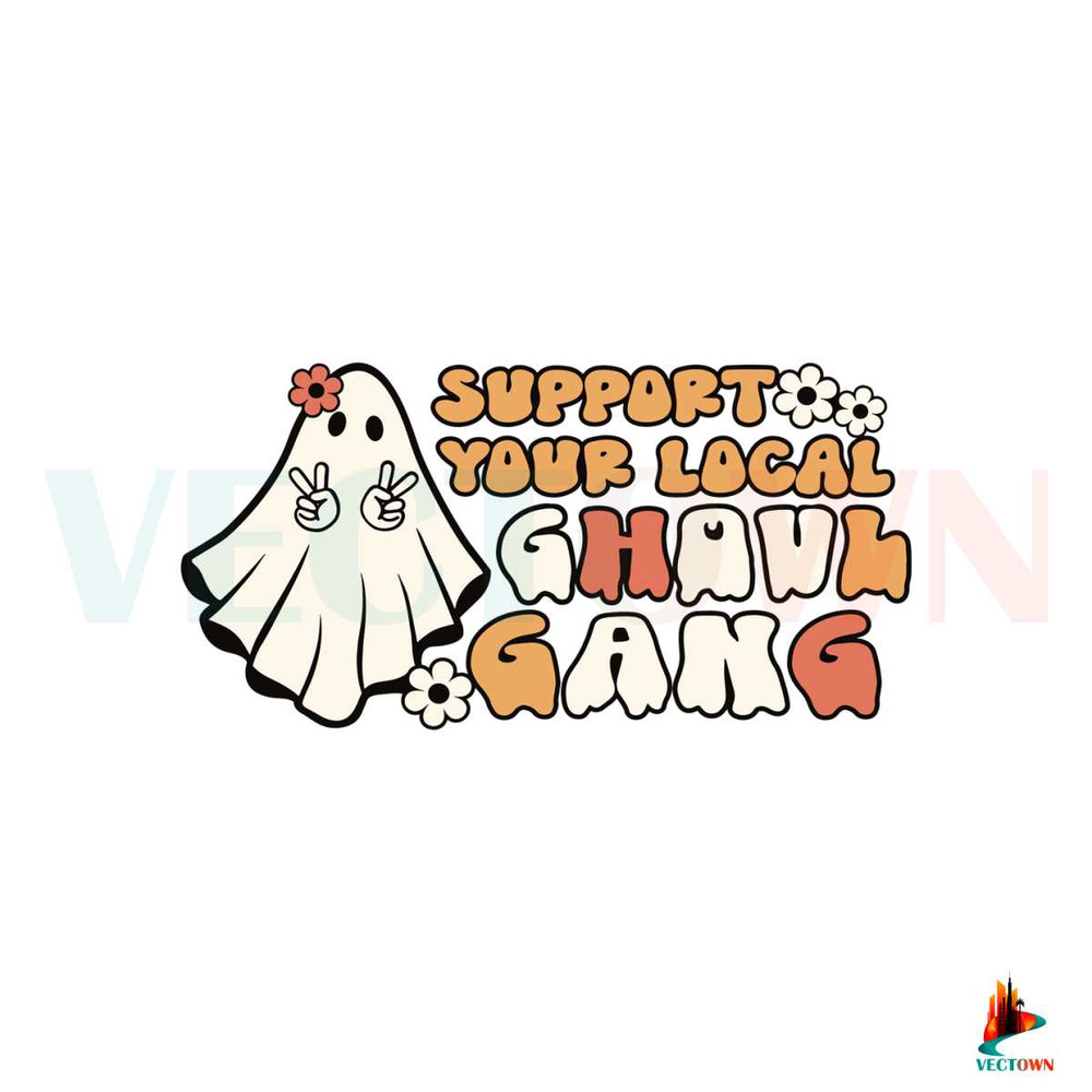 Halloween Cute Ghost Ghouls Gang SVG Graphic Designs Files.jpg