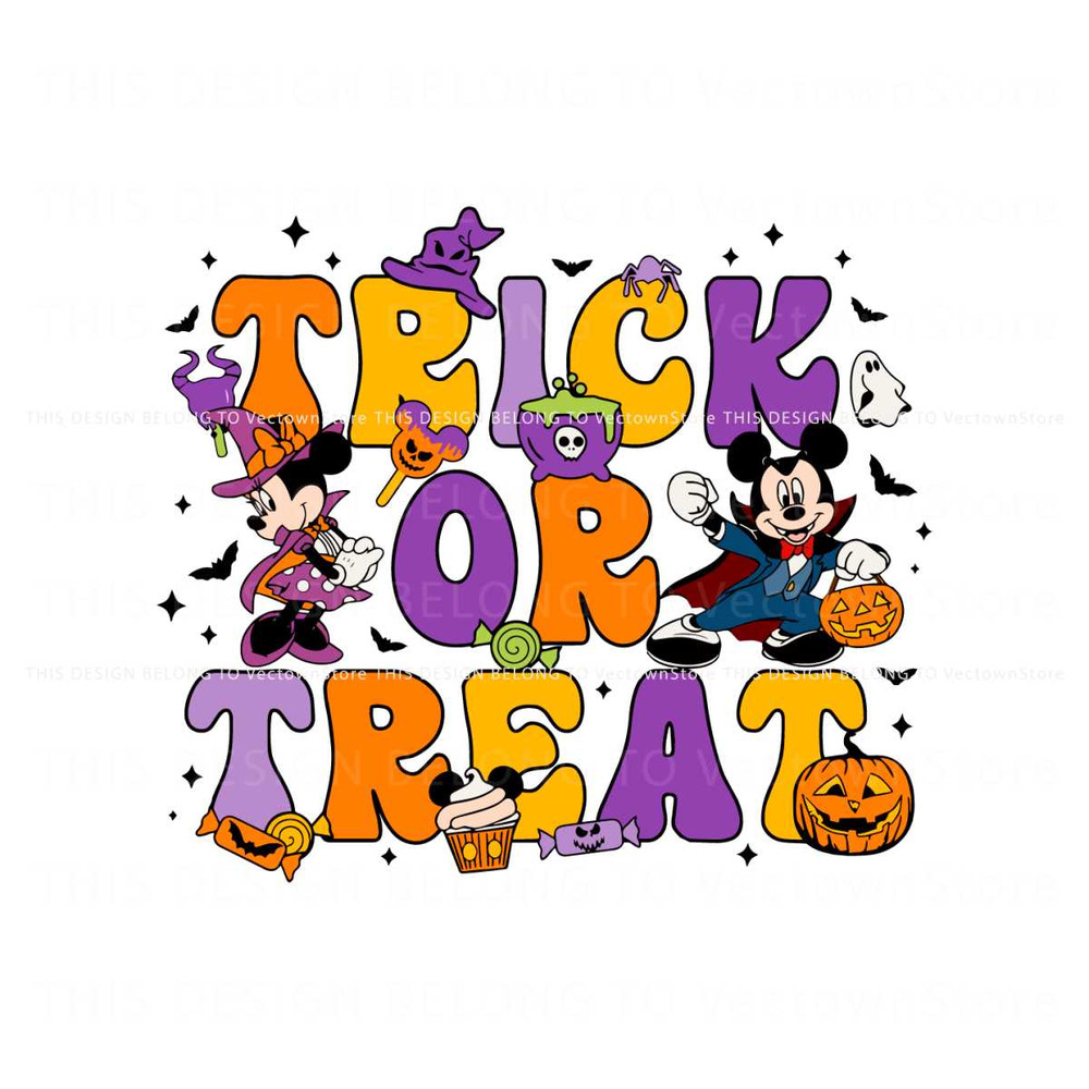 Halloween Disney Trick or Treat SVG Funny Disneyland SVG.jpg