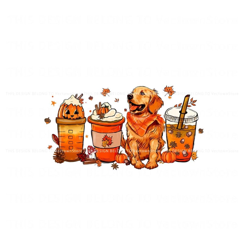 Halloween Dog Golden Retriever PNG Sublimation Download.jpg