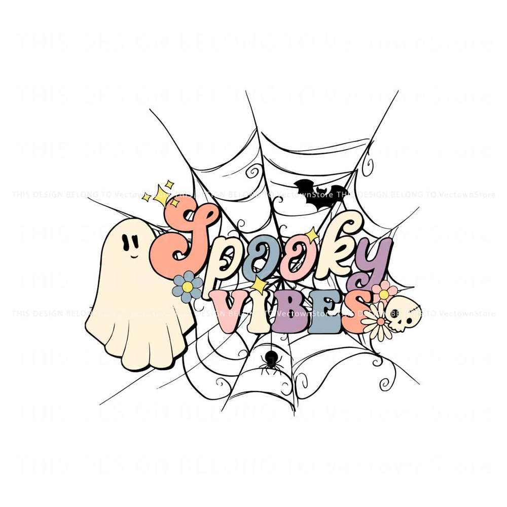 Halloween Ghost Spooky Vibe SVG Graphic Design File.jpg
