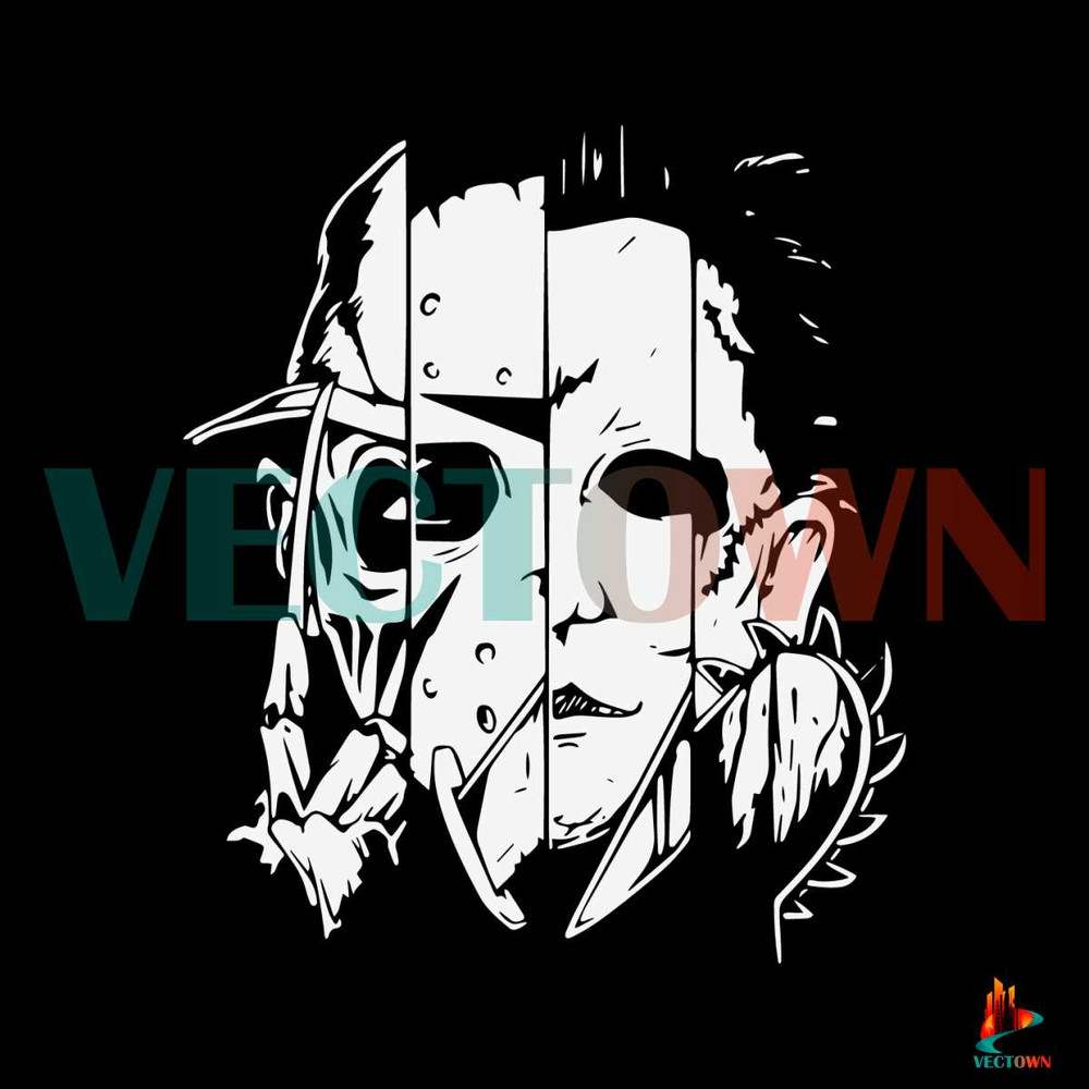 Halloween Horror Movie Killers SVG Scary Friends SVG Cricut File.jpg