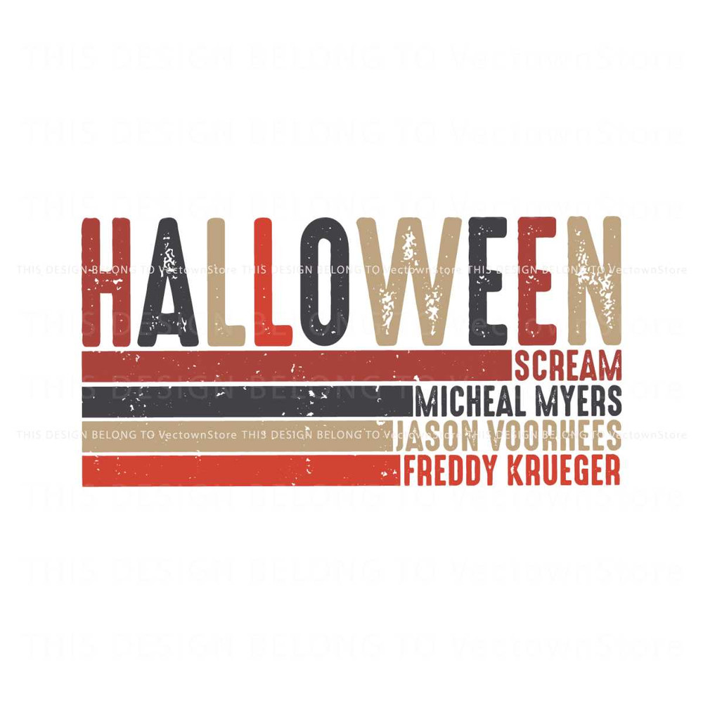 Halloween Scream Michael Myers Jason Voorhees SVG File.jpg