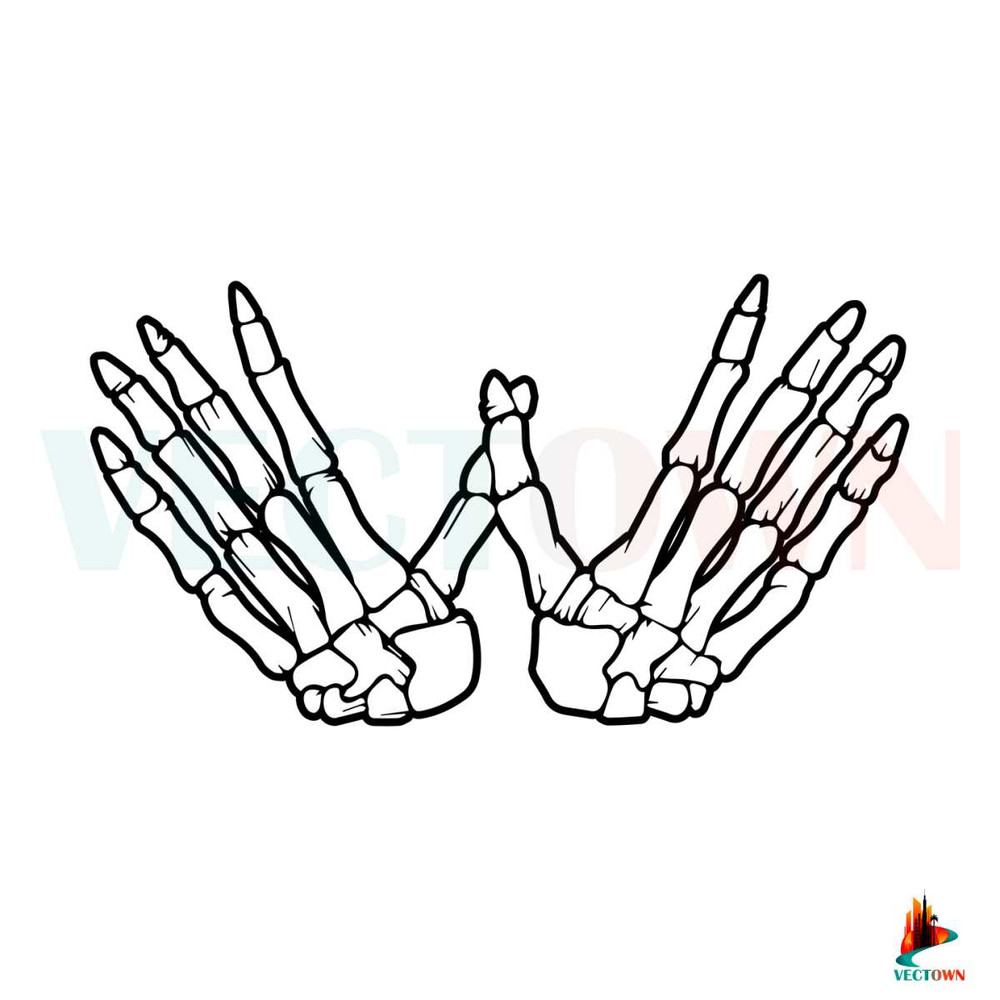 Halloween Skeleton Hands Diy Crafts SVG Cutting Files.jpg