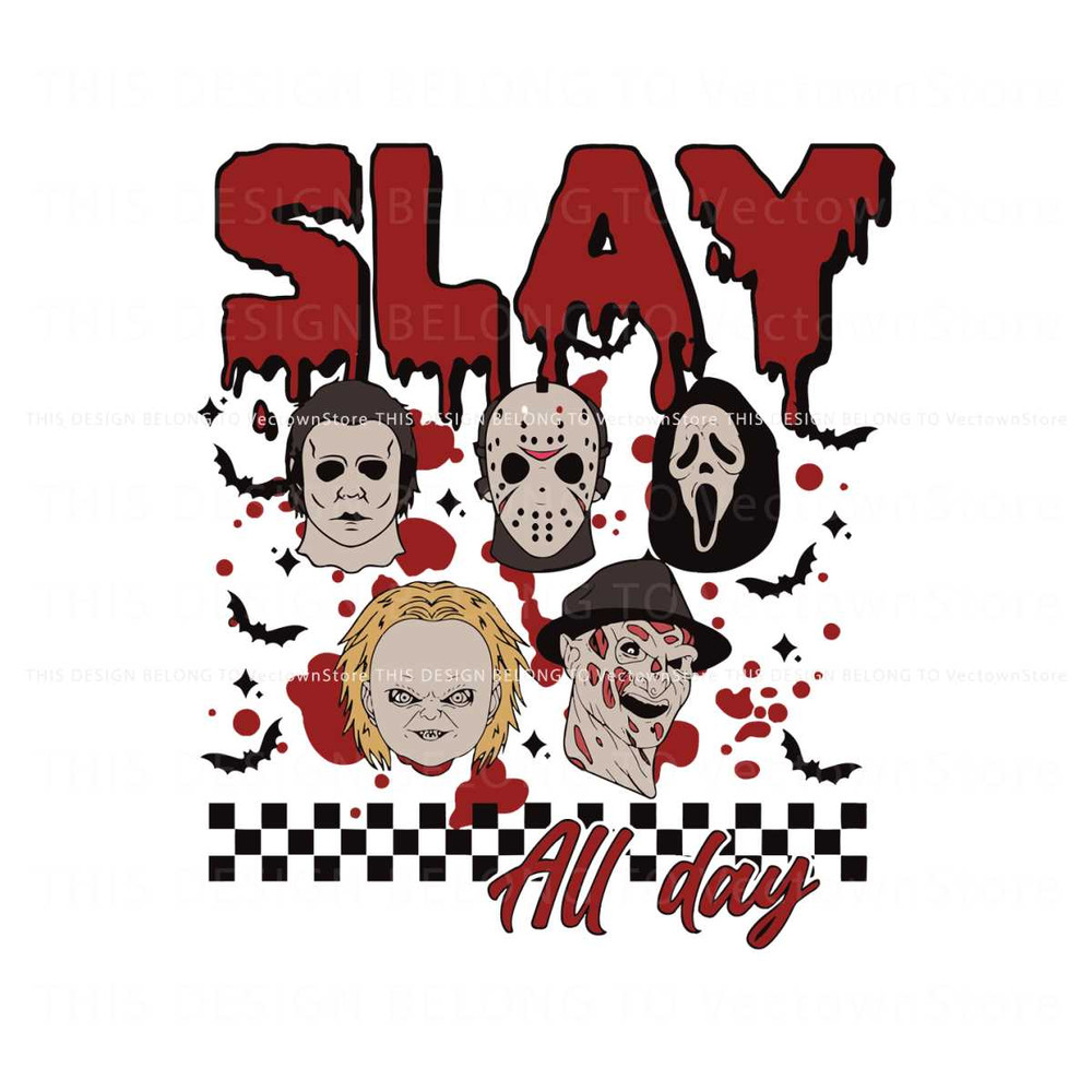 Halloween Slay All Day Horror Characters SVG Download.jpg