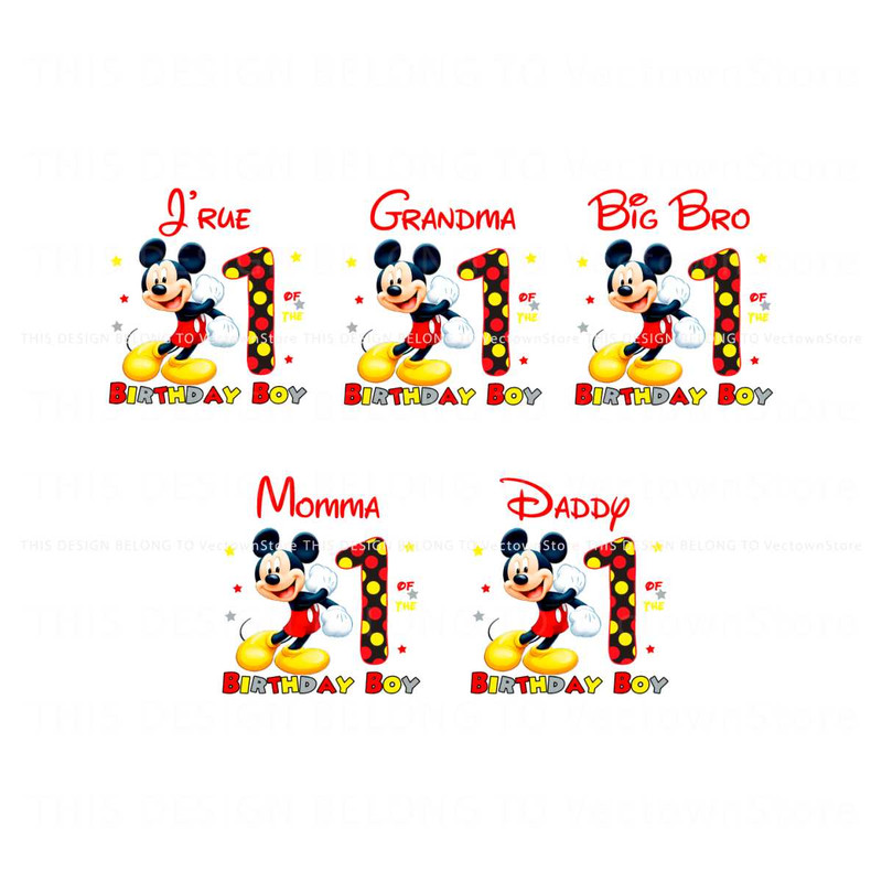 Happy 1st Birthday Boy Family Matching PNG Bundle.jpg