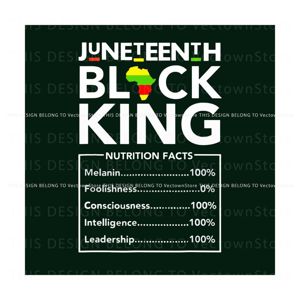 Happy Juneteenth Black King Nutrition Facts SVG Digital File.jpg