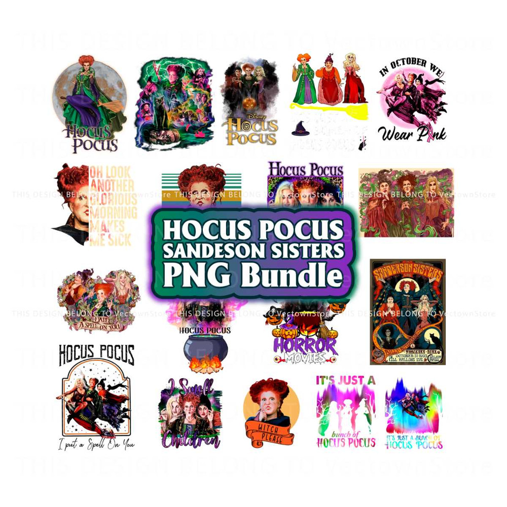 Hocus Pocus Sandeson Sisters PNG Bundle Digital Download.jpg