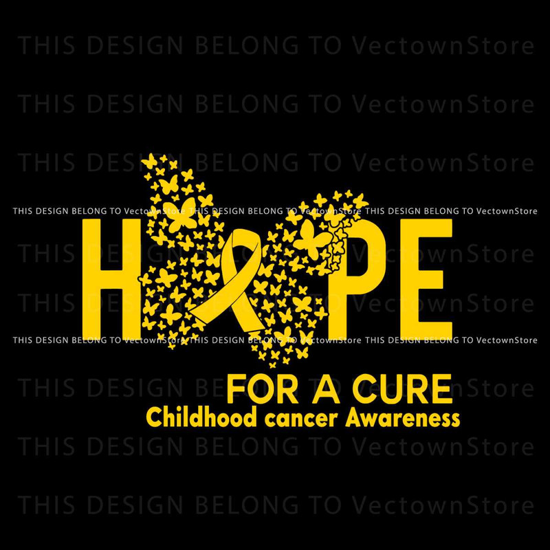 Hope For Cure Childhood Cancer Awareness SVG Digital File.jpg
