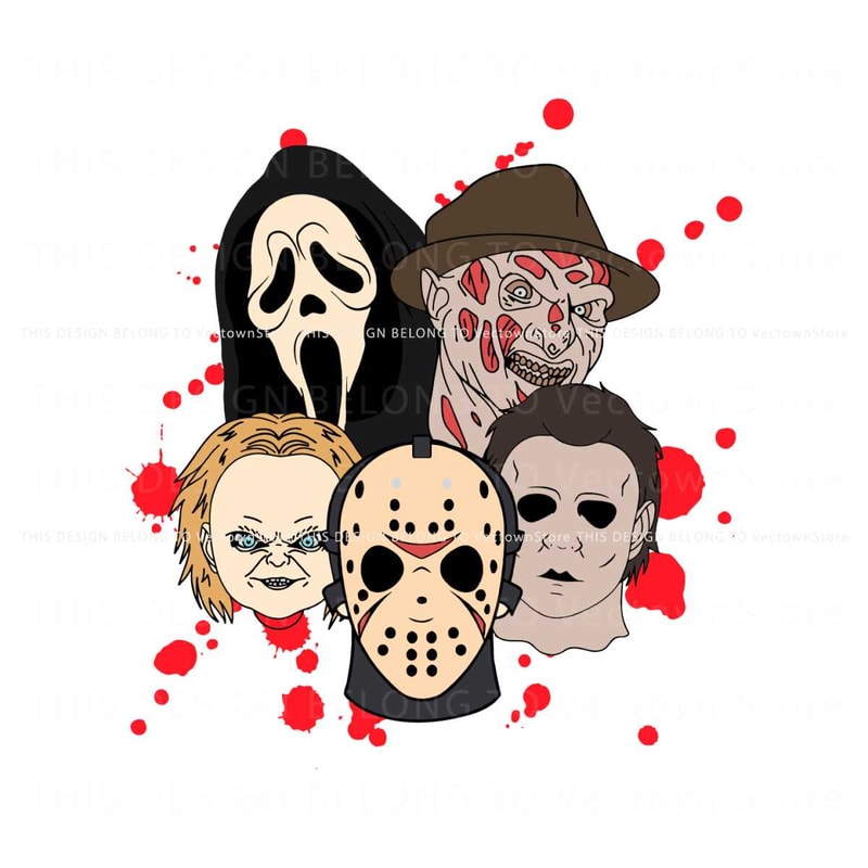 Horror Characters Chucky Friends SVG Cutting Digital File.jpg