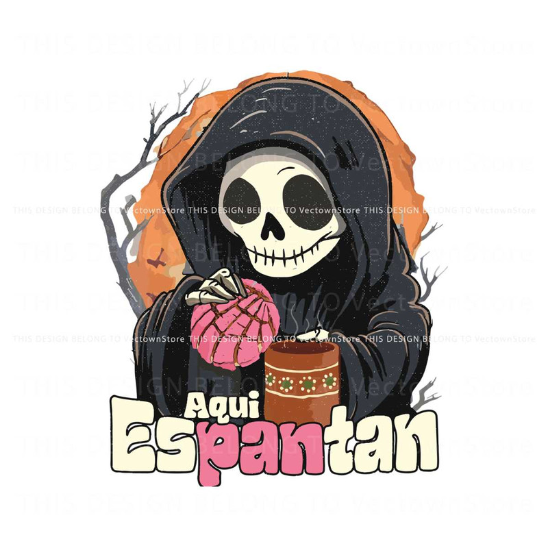 Horror Ghost Aqui Espantan SVG Graphic Design File.jpg