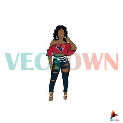 Houston Texans NFL SVG Black Girl Cutting Digital Files Best Graphic Designs File