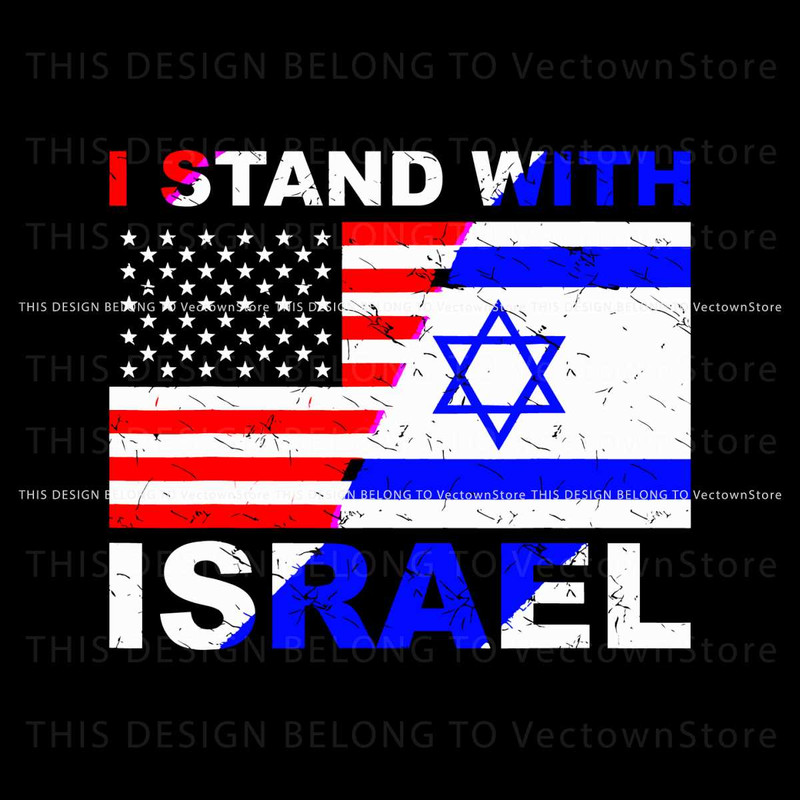 I Stand With Israel USA Support SVG Graphic Design File.jpg