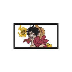 luffy fight embroidery design one piece anime embroidery