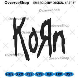 Korn Logo Rock Band Embroidery Design Download File