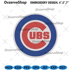 chicago cubs logo mlb embroidery design