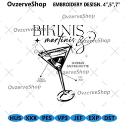 bikinis martinis svg, bikini svg, martini club svg, cocktail svg, beach vibes svg, summer beacher svg, bachelortte svg