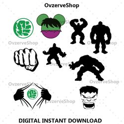 hulk bundle monster green svg marvel movie svg bundle file