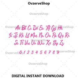 dolly font bundle svg, pink dolly font alphabet, barbi font, barb letters logo