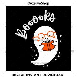 book ghost svg, boooooks svg, halloween teacher librarian books reading ghost pun booooks svg, ghost reading books svg,