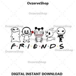 jack skellington sally friends svg, friend halloween svg, horror friends svg, oogie boogie clipart, halloween friend