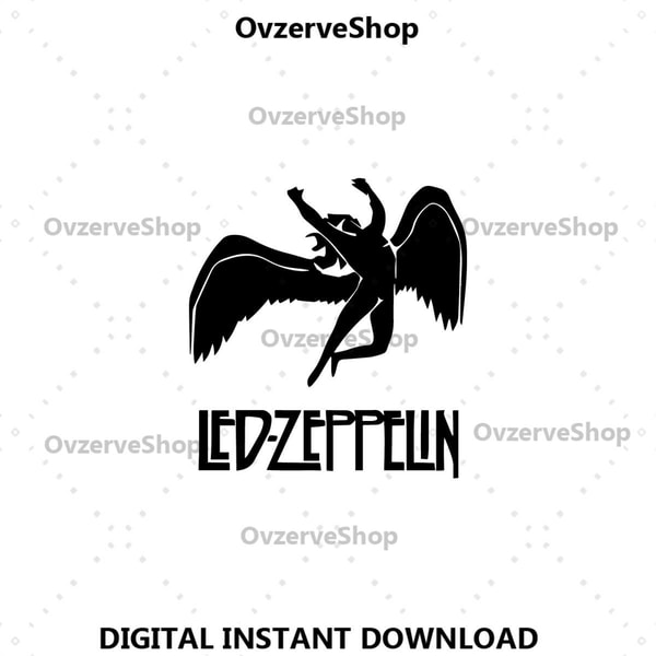 Led Zeppelin Dxf Led Zeppelin Svg, Led Zeppelin Swan Song Svg, Led Zeppelin S | Inspire ...