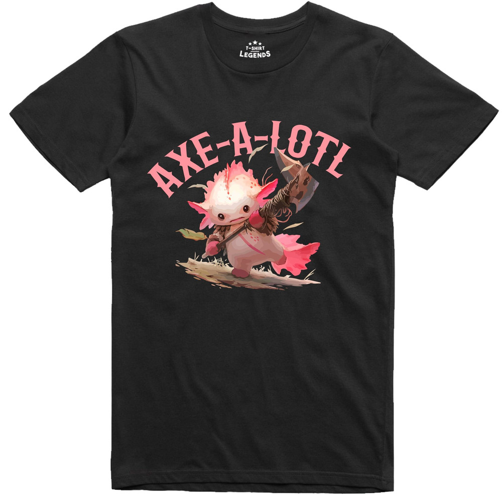 Axolotl T Shirt Funny RPG Play on Words Axe a lotl Regular Fit Cotton Tee.jpg