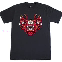 beholder dungeons and dragons monster retro mens regular fit black t shirt