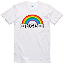 hug me rainbow t shirt rainbow tee