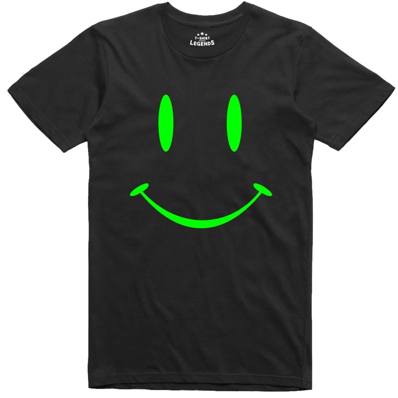Mens T Shirt Retro Happy Hardcore Smile Raver Glow In The Dark Print.jpg