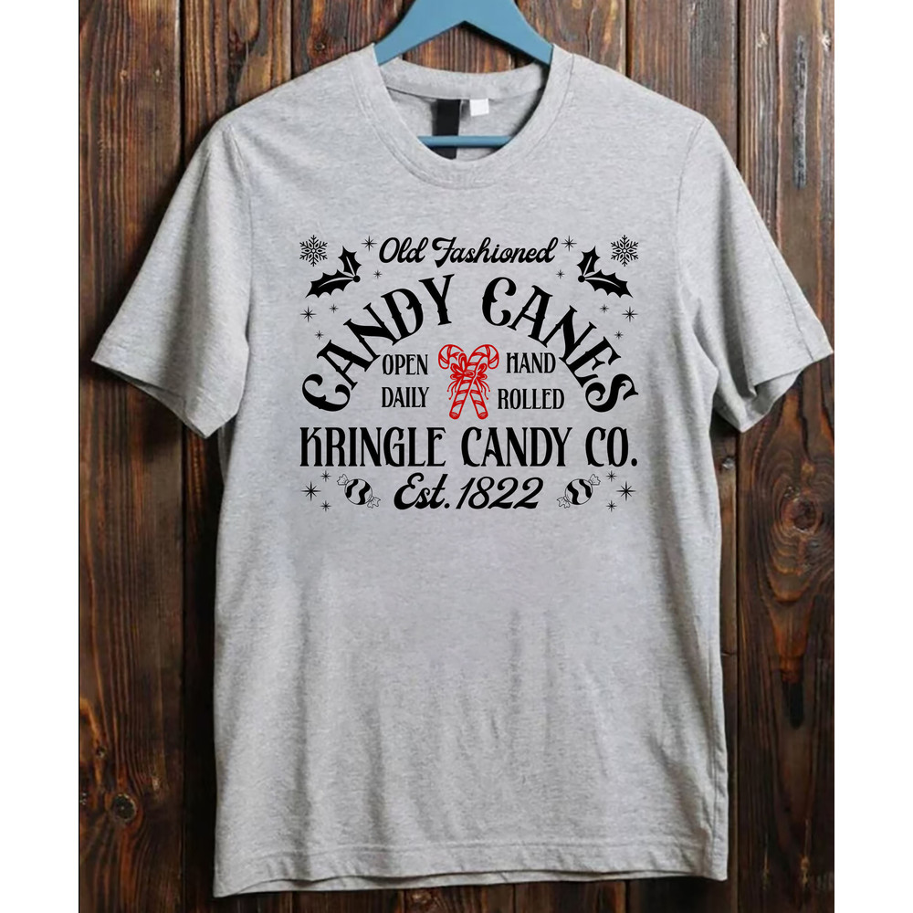 Candy Cane Shirt, North Pole Sweater, Vintage Christmas Shirt, Candy Canes Sweatshirt, Christmas Hoodie, Christmas Candy Shirt.jpg