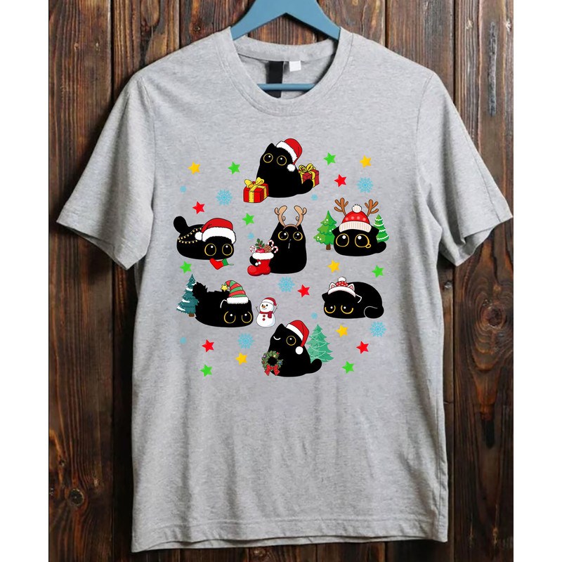 Christmas Black Cat Shirt, Black Cat Christmas Shirt, Kitten Christmas Shirt, Cat Lover Gift, Cat Mom Sweater,Xmas Gift, 1.jpg
