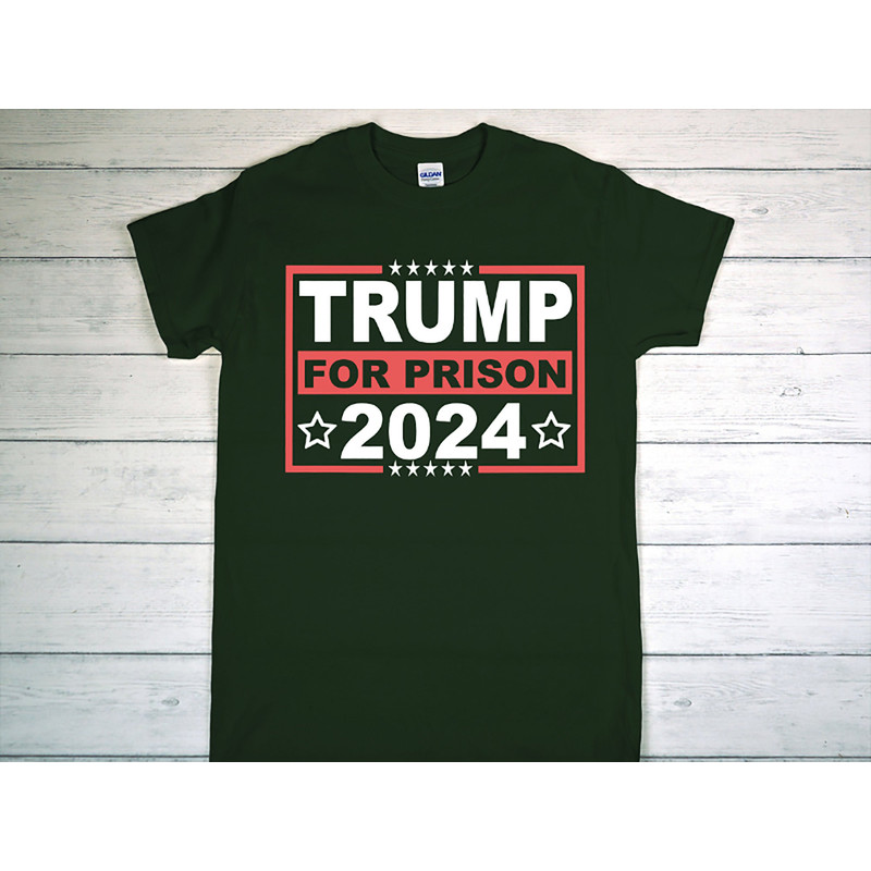 Trump For Prison 2024 T-Shirt, Trump Go to Jail Tee, Political Humor T-Shirt, Trump in Jail Outfit, Funny Politics Gift, 1.jpg