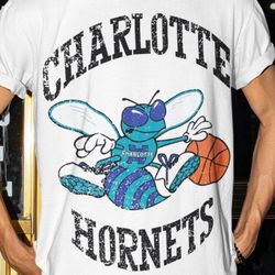 charlotte hornets vintage shirt charlotte hornets nba basketball t shirt charlotte hornets logo graphic tee usa593