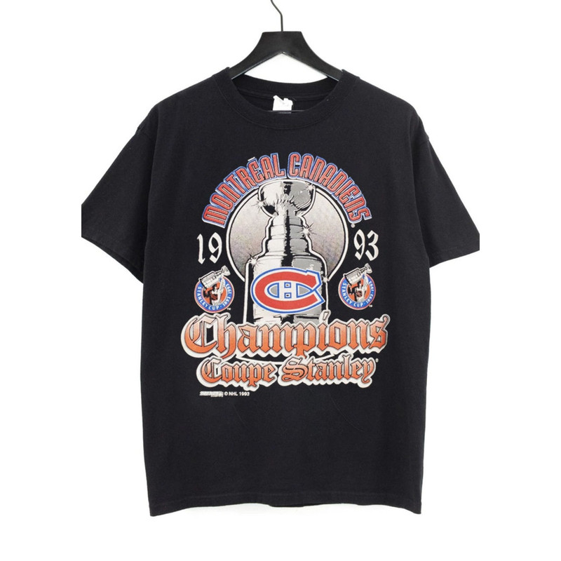 Vintage 1993 Montreal Canadiens Stanley Cup Champions T-Shirt , 90s Montreal Canadiens Hockey Team Shirt, Vintage Ice hockey Champions.jpg