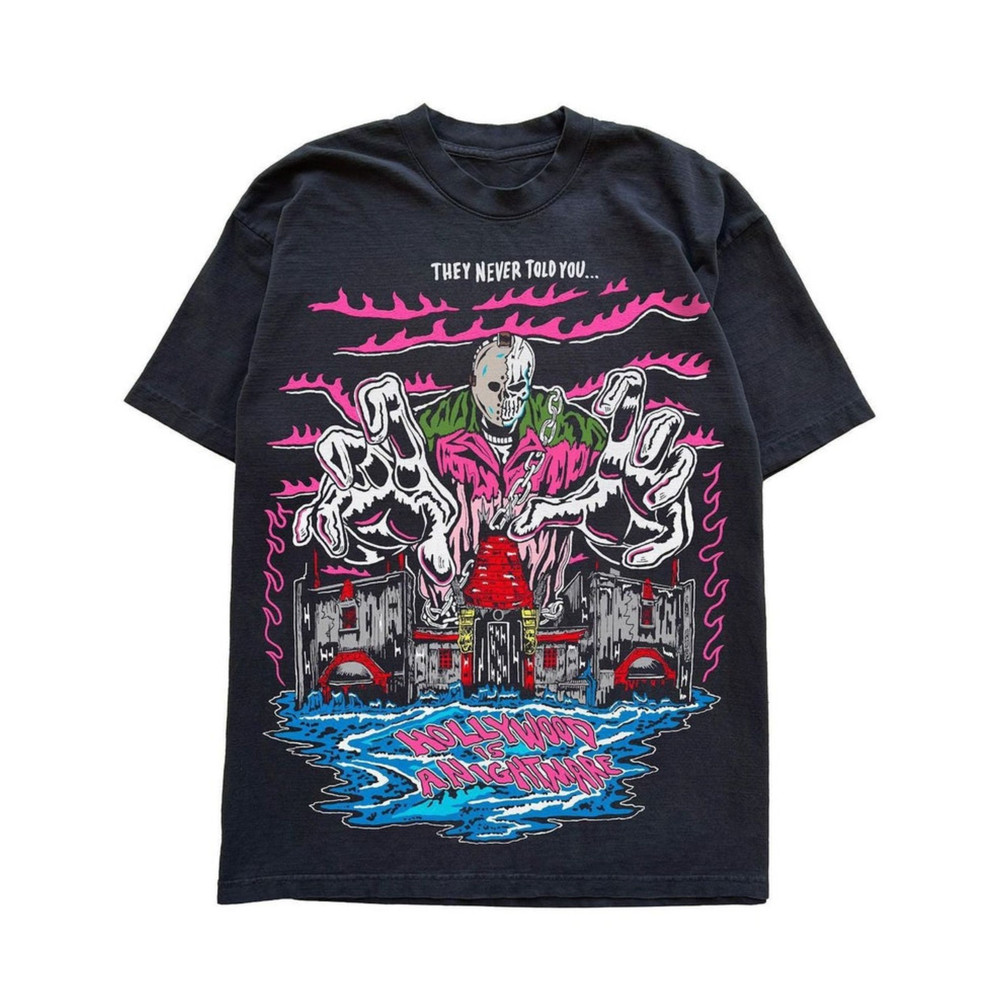 warren lotas quot hollywood is a nightmare quot quot a thousand yard stare quot quot october was a bad month quot halloween shirt.jpg